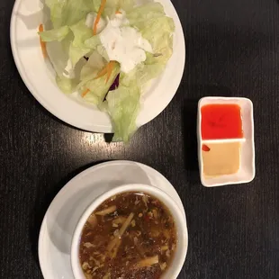 Salad and soup