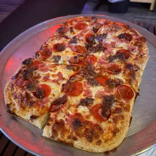 All meats pizza