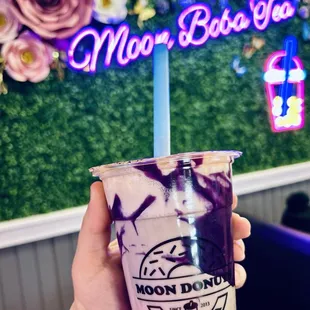 Ube Crème Brulee Boba Tea