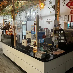 the interior of the store