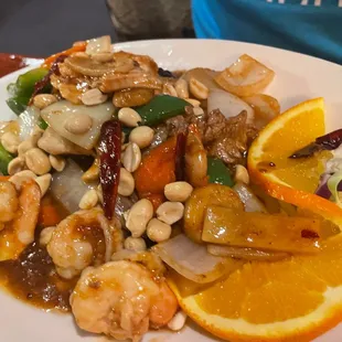 a plate of food on a table