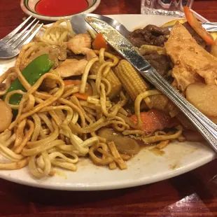 I got the Crispy Fried Noodle on the first page... It was rubbery noodle at best!   Broccoli was raw... Thankfully no worms tho!