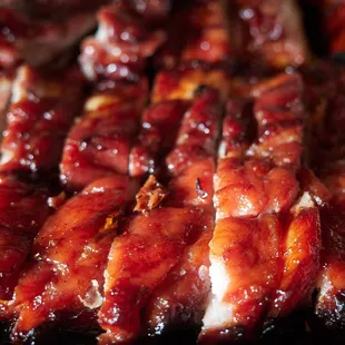 Honey BBQ ribs (available by the rack w/o 24 hr notice)