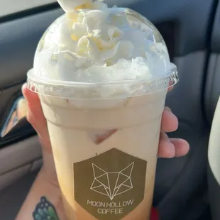 the iced campfire (with white chocolate instead of the regular chocolate syrup)