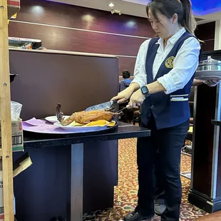 Carving Peking Duck