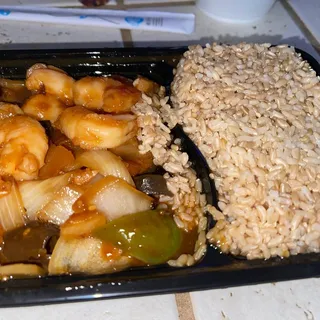 (L)Szechuan Spicy Garlic Shrimp