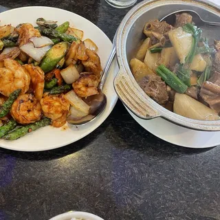 (L)Shrimp w.Asparagus