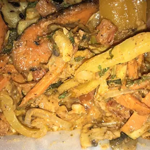 a close up of a plate of food