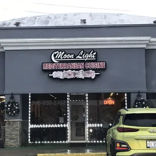 the front of the restaurant