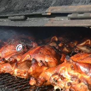 a grill full of chicken