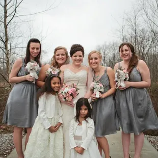 Bridal and bridesmaid bouquets by Moon Over Indy.