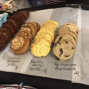 a variety of cookies