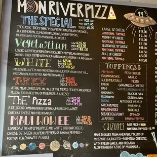 menu and prices