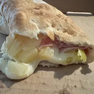 Hawaiian Calzone - Cheesy!!