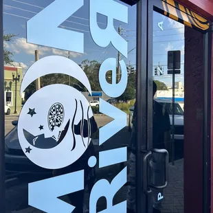 the front window of the restaurant