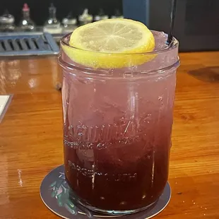 Blueberry moonshine cocktail