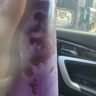 I got the Ube ice blended smoothie!