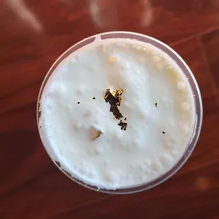 Gold leaf in the #2 Golden Phoenix Milk Tea