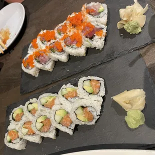 Salmon California Roll and Florida Roll