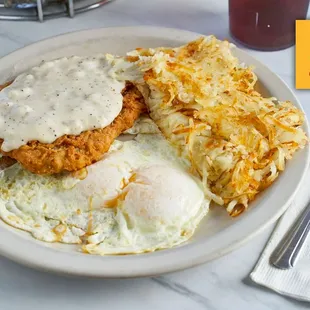 2 Eggs &amp; Chicken Fried Steak