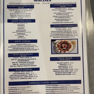 sushi and sashimi, menu