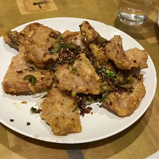 Salt and Pepper Pork Chops. Sooooo juicy and tasty.