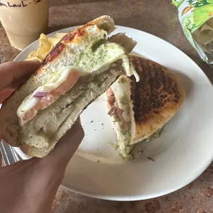 Chicken pesto panini