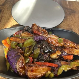 Eggplants in Garlic Sauce (V)