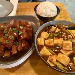 Pork Belly with Taro and Mapo Tofu