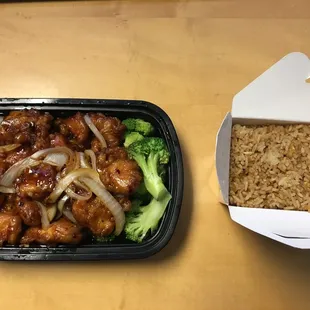 General Tso's Chicken and Fried Rice