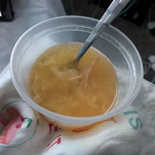 The egg drop soup was absolutely delicious may be the reason I return.