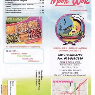 MOON WOK MENU!