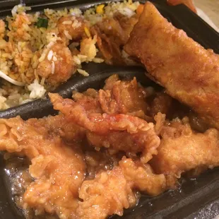 Not the prettiest photo, but their honey chicken meal is fantastic. Will get it again.
