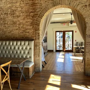 the interior of a cafe