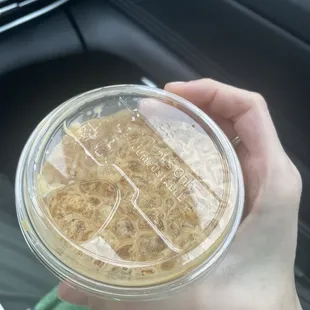 Iced vanilla latte
