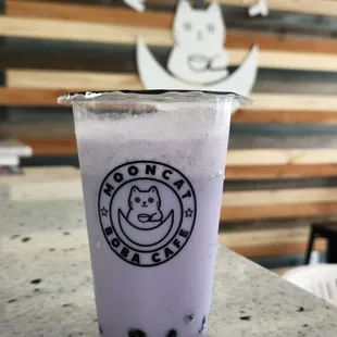 Taro Milk Tea with Boba