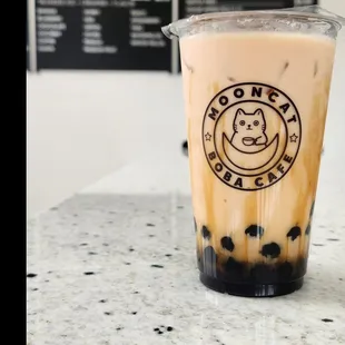 Classic Brown Sugar Milk Tea with Boba