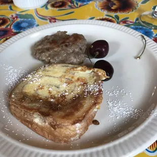 Stuff French toast, sausage &amp; grapes