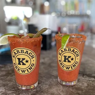 two bloody cocktails