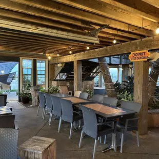 Plenty of patio seating.