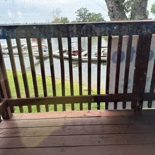 View out the window from the table