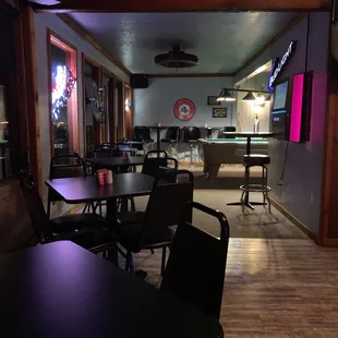 Back of the bar/pool table