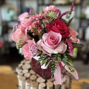 Barbie Pink flower cube