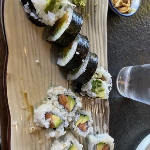 5. Alaska Roll and 8. Futo Maki Roll