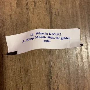 Fortune cookie