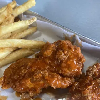 Tossed Chicken Tenders (4) & Fries