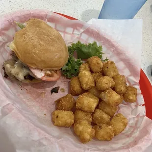 Mushroom Swiss burger