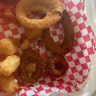 Burned onion rings