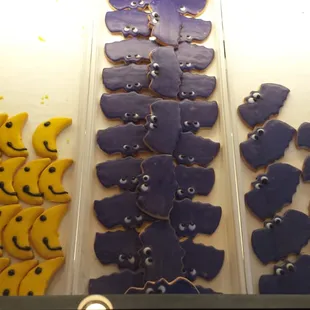 a variety of decorated cookies