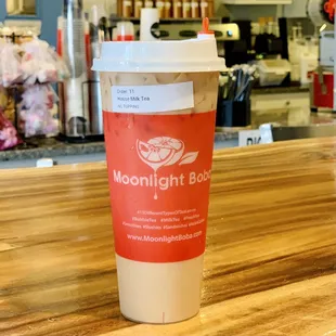 a cup of coffee on a counter